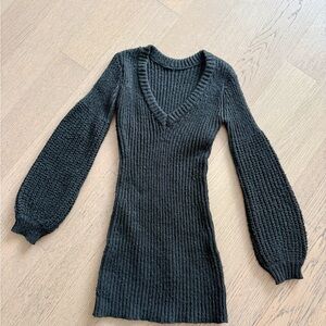 Black Knit Sweater Dress